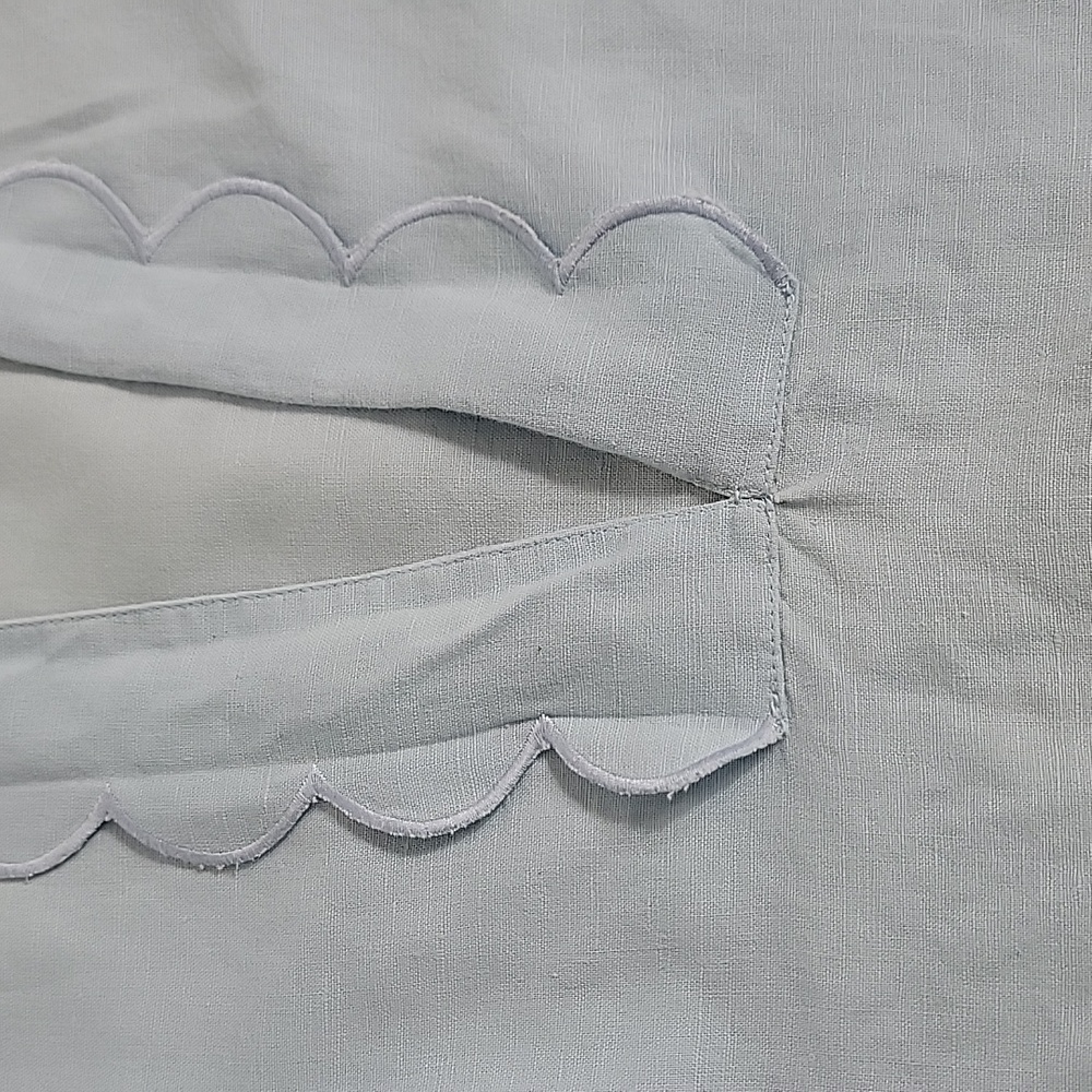 J. Crew Women's Light Blue W/ Ruffle Accent Long Sleeve Tunic,  S - Picture 4 of 8
